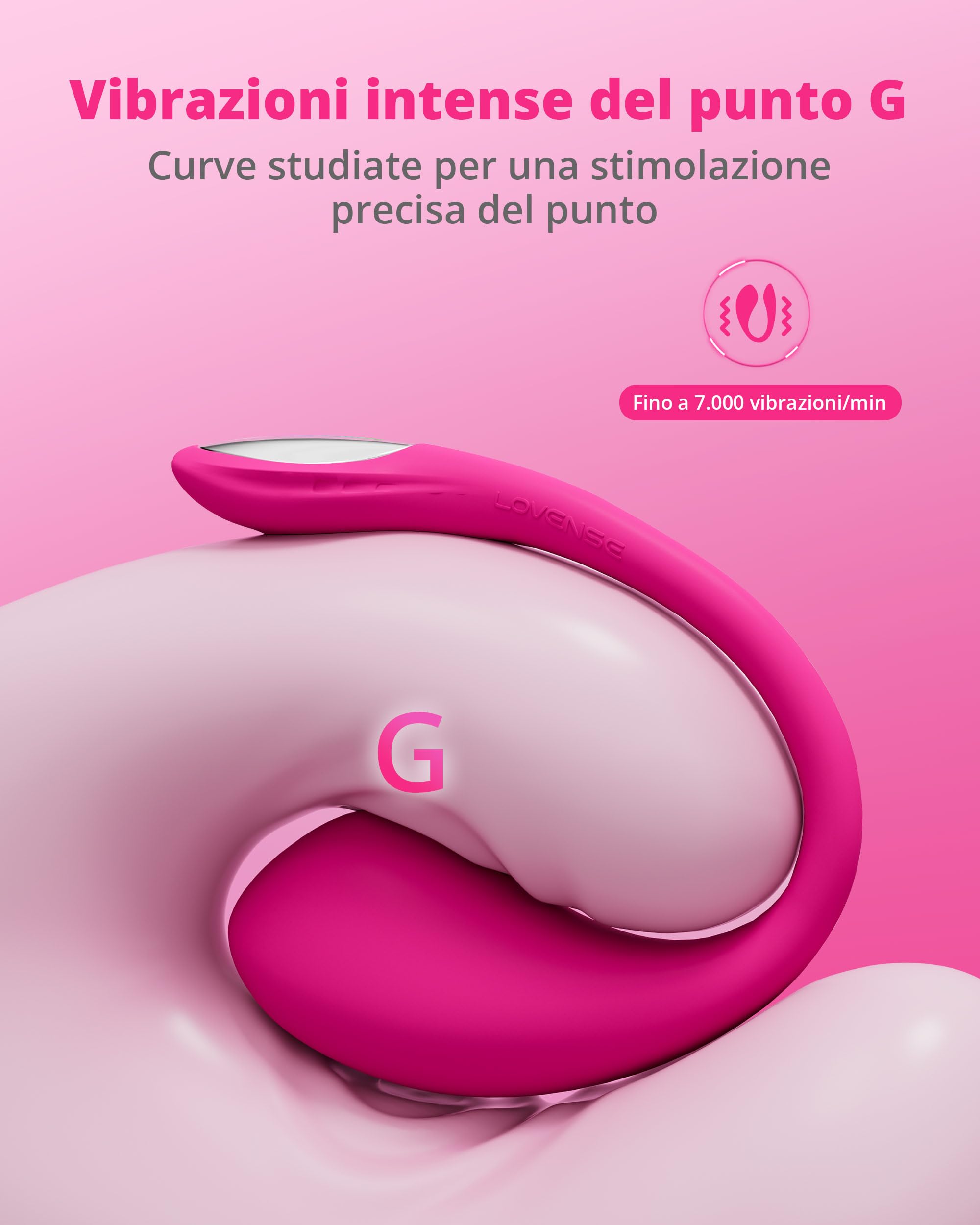 LOVENSE Lush 4 Vibrazione del punto G telecomandata per donne, giocattolo sessuale per adulti con coda luminosa a LED, vibrazione per donne con applicazione