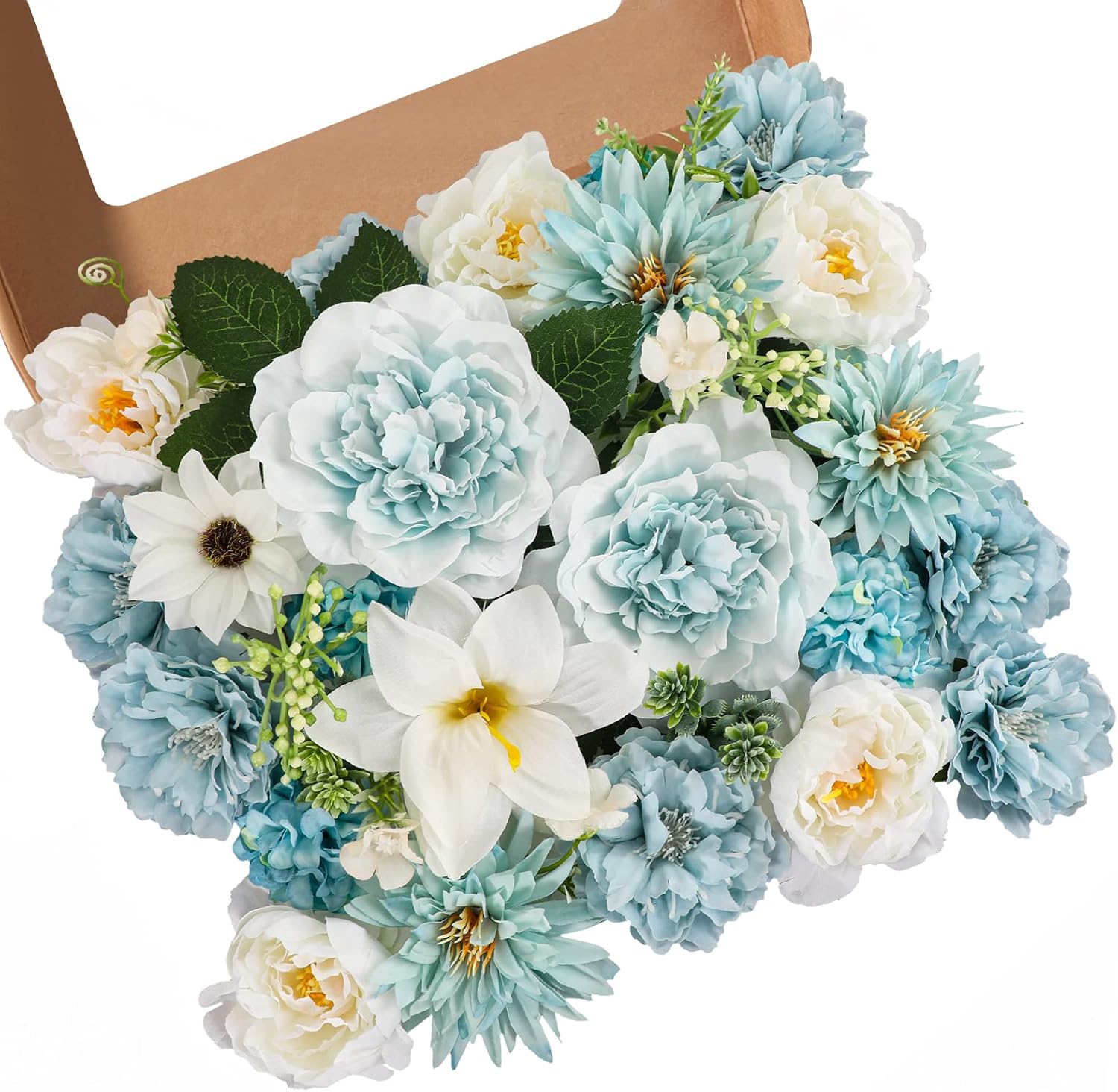 Artificial Flower Heads Silk Fake Flower Heads for Crafts, Foam Artificial Flower