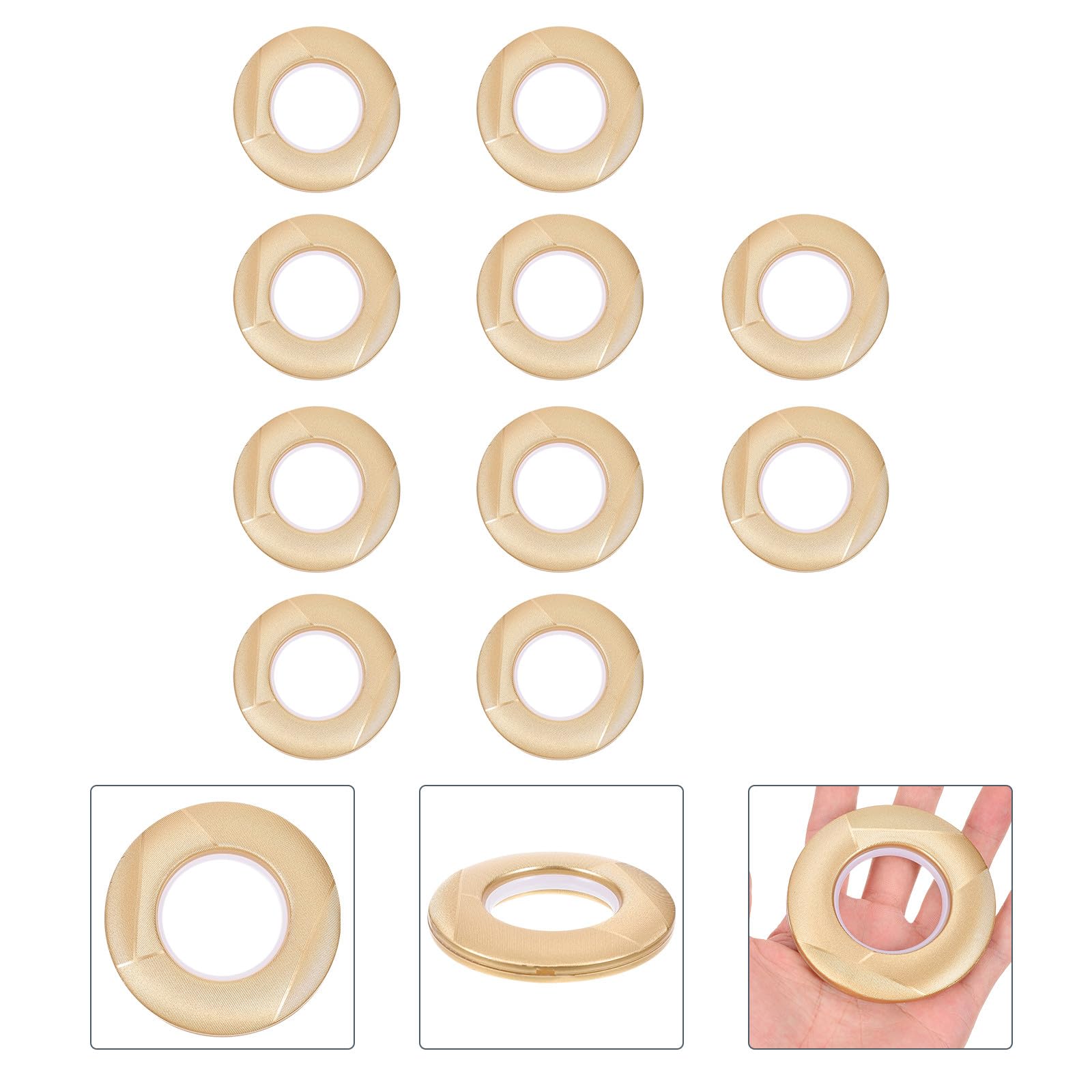 FOMIYES Anneaux Perforés pour Rideaux en PP Coins Arrondis Lisses, 80 Pièces, Boucle Plastique Résistante pour Salon et Chambre