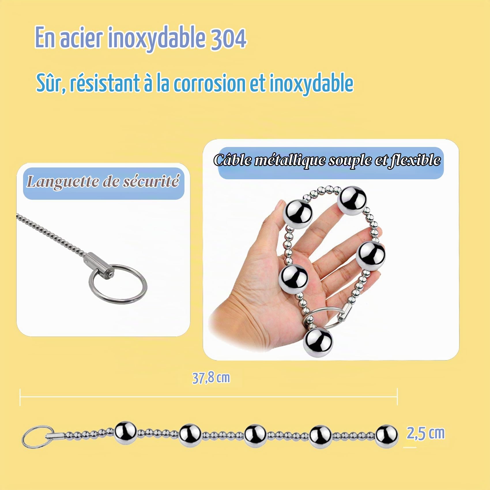 Boules Anales En Acier Inoxydable Boules De Geisha Pour Femmes Perles Anales ChaîNe Anale Avec 5 Hommes Jouets Anaux Plug Anal Anal Plugs Masturbateur Sextoys Hommes