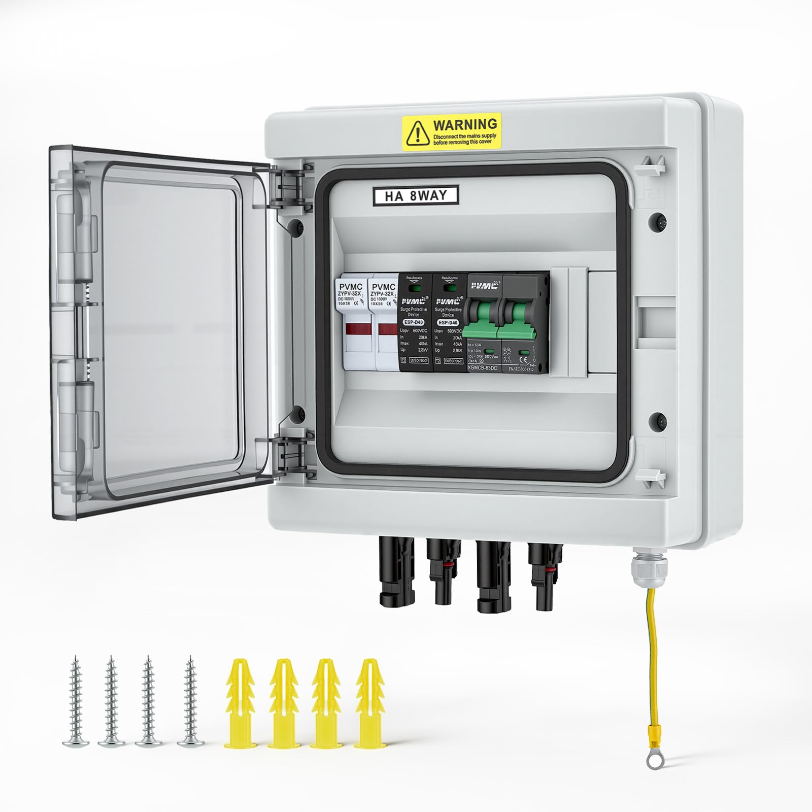 Interruttore di separazione CC, protezione da sovratensione PV con interruttore di corrente 600V32A40kN, portafusibili e fusibili 30A