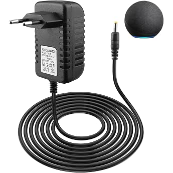 15 W Charging Cable Power Supply for Alexa Echo Dot 3.4.5.Gen 2M 12V 15W 1.25A Power Adapter Charging Cable Charger for Echo Dot Kids Edition 3.4th Gen Echo Show 5 Echo Spot Echo Pop Fire TV Cube