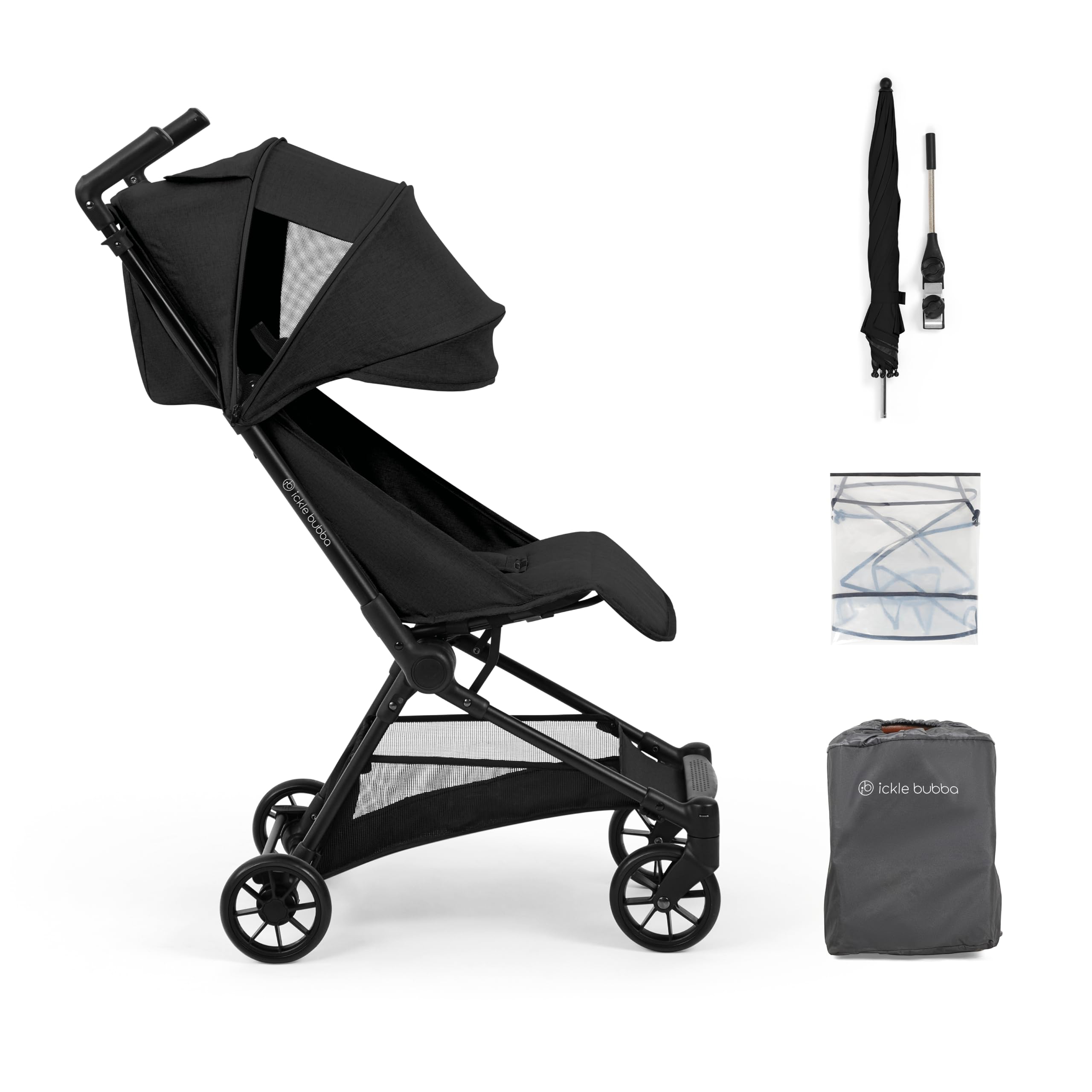 Ickle Bubba Pisces Ultra‑Compact Travel Stroller (with Parasol & Carry Bag)