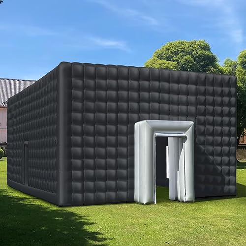 Wellcomer Giant 30x20x13' Inflatable Nightclub with Blower, Inflatable Outdoor Party Tent for Parties, Corporate Events, Festivals, and Special Gatherings - Black - Black