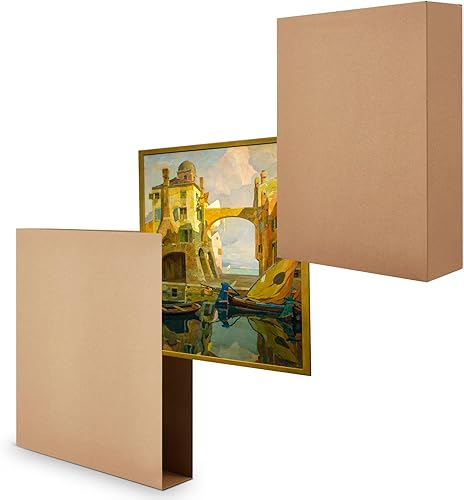 Miniatura 6 de Ireer 2 juegos de cajas móviles grandes para espejo de imagen, caja de espejo grande de 40 x 60 x 3 12 pulgadas, cajas de TV de pantalla plana