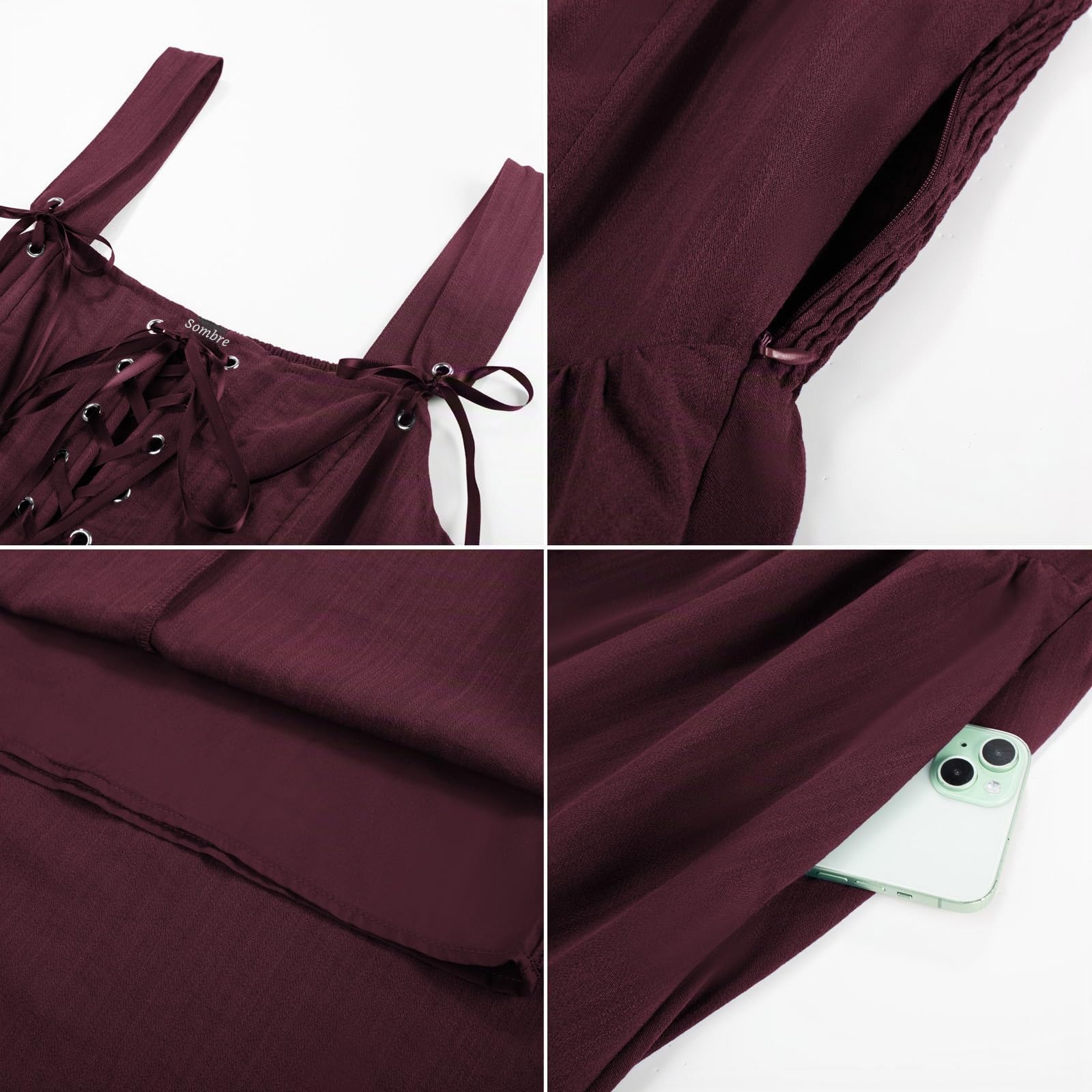 SCARLET DARKNESS Robe corset Renaissance sans manches à lacets pour femme