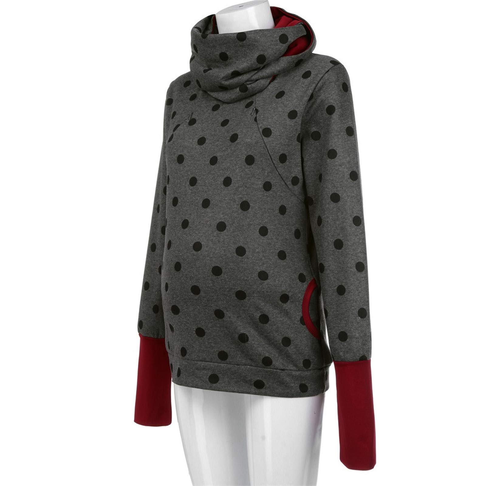 2024 neue Y9K Weihnachten Schwangere Frauen Mutterschaft Stillen Pullover Hoodie Sweatershirt Top Mutterschaft Bluse Fleece Gefüttert Pullover