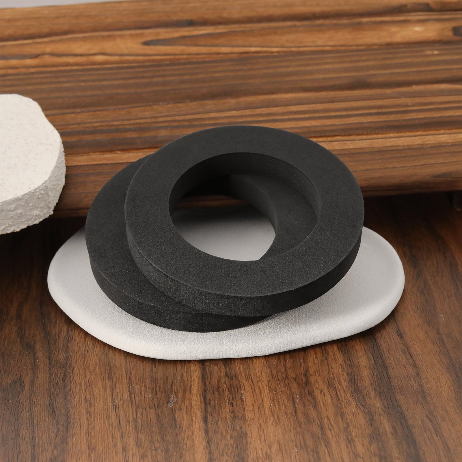 Set mit 4 flachen Unterlegscheiben aus Schaumstoff, 92 x 55 x 12 mm, Ersatz für Dichtung PP0034, kompatibel mit Viva 1 1/2 Zoll, für Toilettentank und WC-Schüssel mit schmaler Kopplung