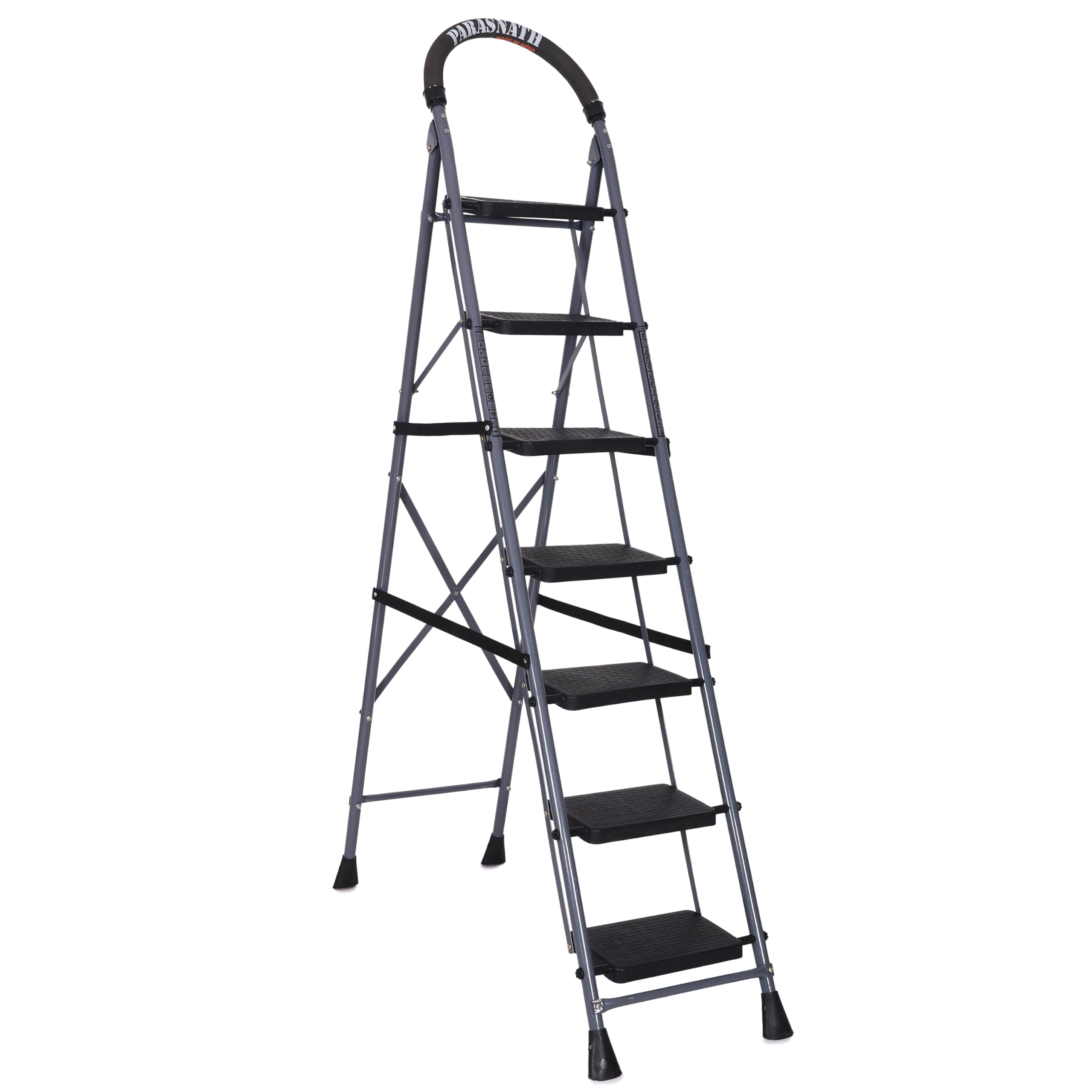 Parasnath 7-Step GoUp Steel Ladder Grey | Foldable Lightweight Step Ladder with Anti-Skid Plastic Steps | Durable and Safe | 6-Year Manufacturer Warranty | Made in India — Amazon image 9