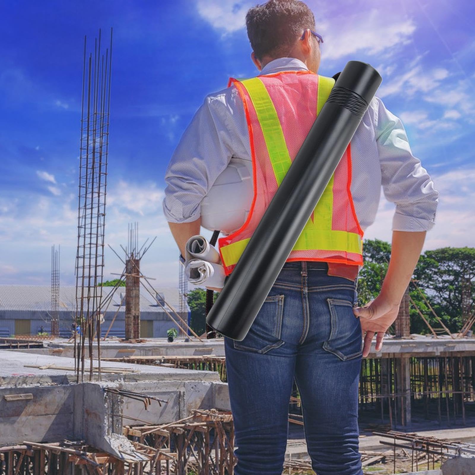 Tubos extensibles para pósteres, impermeable, a prueba de luz, para dibujos, tubo de almacenamiento multiusos para mapas, documentos, escuela, oficina