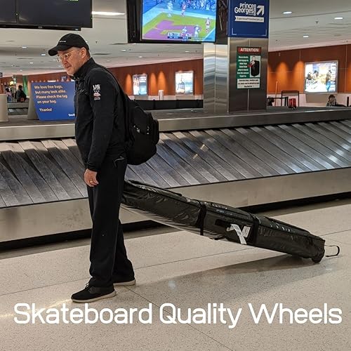 Miniatura 4 de Bolsa de esquí doble con ruedas - Almacenamiento de equipo y ropa para esquiadores - Capacidad 18078.7 in - Mochila duradera e impermeable -