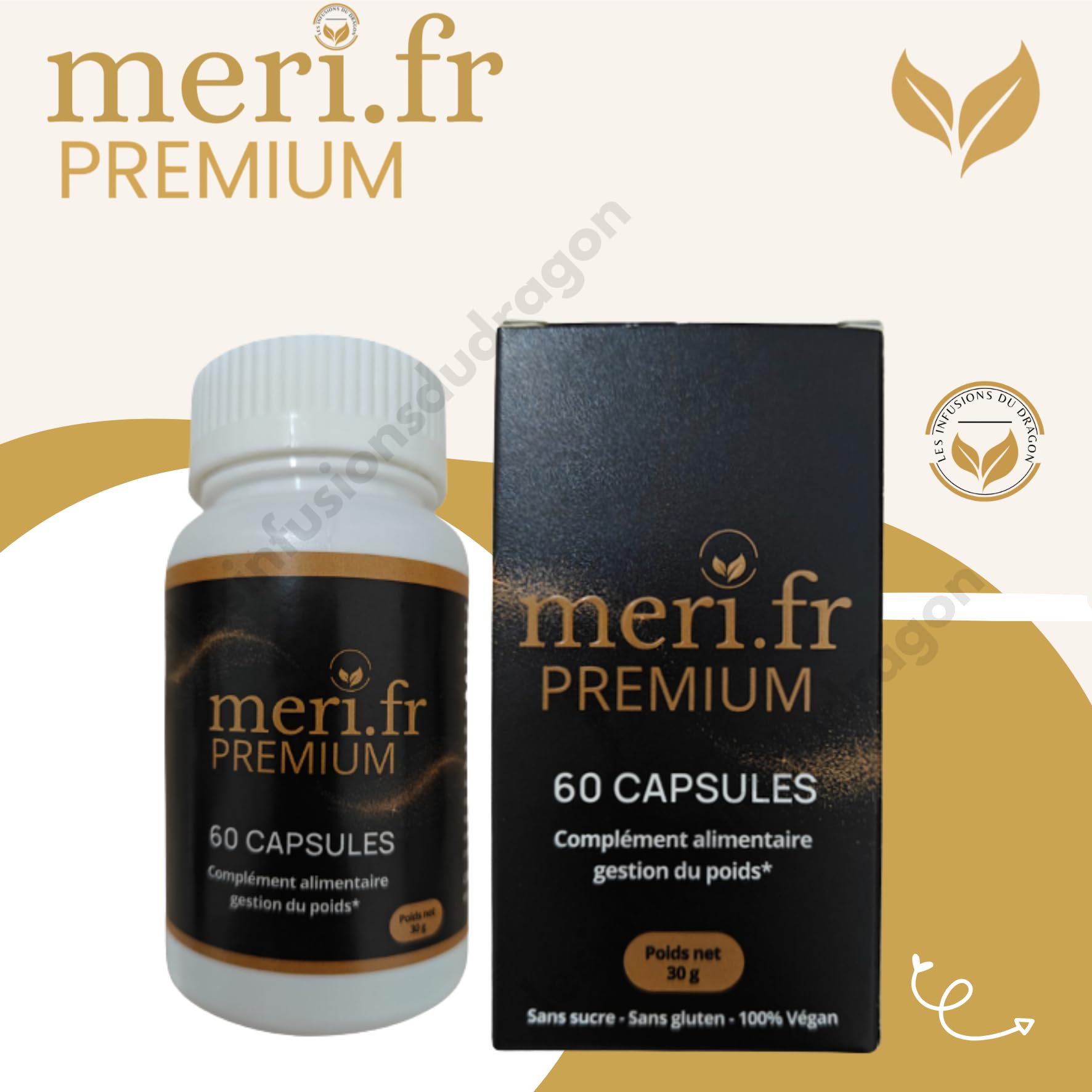 Meri.fr PREMIUM – Nouvelle Formule Efficace à la L-Carnitine | 60 Gélules Naturelles | Aide au Contrôle de l’Appétit & Métabolisme des Graisses | Expédié depuis la France