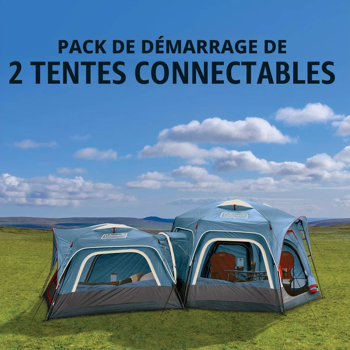 coleman connectable tent system 2 Pack Tents for 3 Person and 6 Person | Quick Setup Connecting ZE1021 LA Gear Men's KAJ Size:29