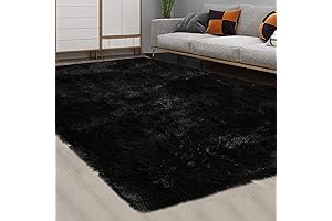 CAROMIO Fluffy Area Rug 9x12 Black