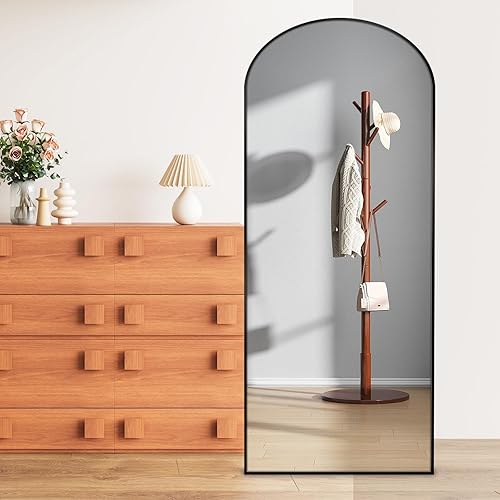 Miniatura 6 de GETOVIN Espejo de longitud completa de 65 x 22 pulgadas, espejo grande de suelo con soporte de pared, espejo de cuerpo completo, espejo de pie,