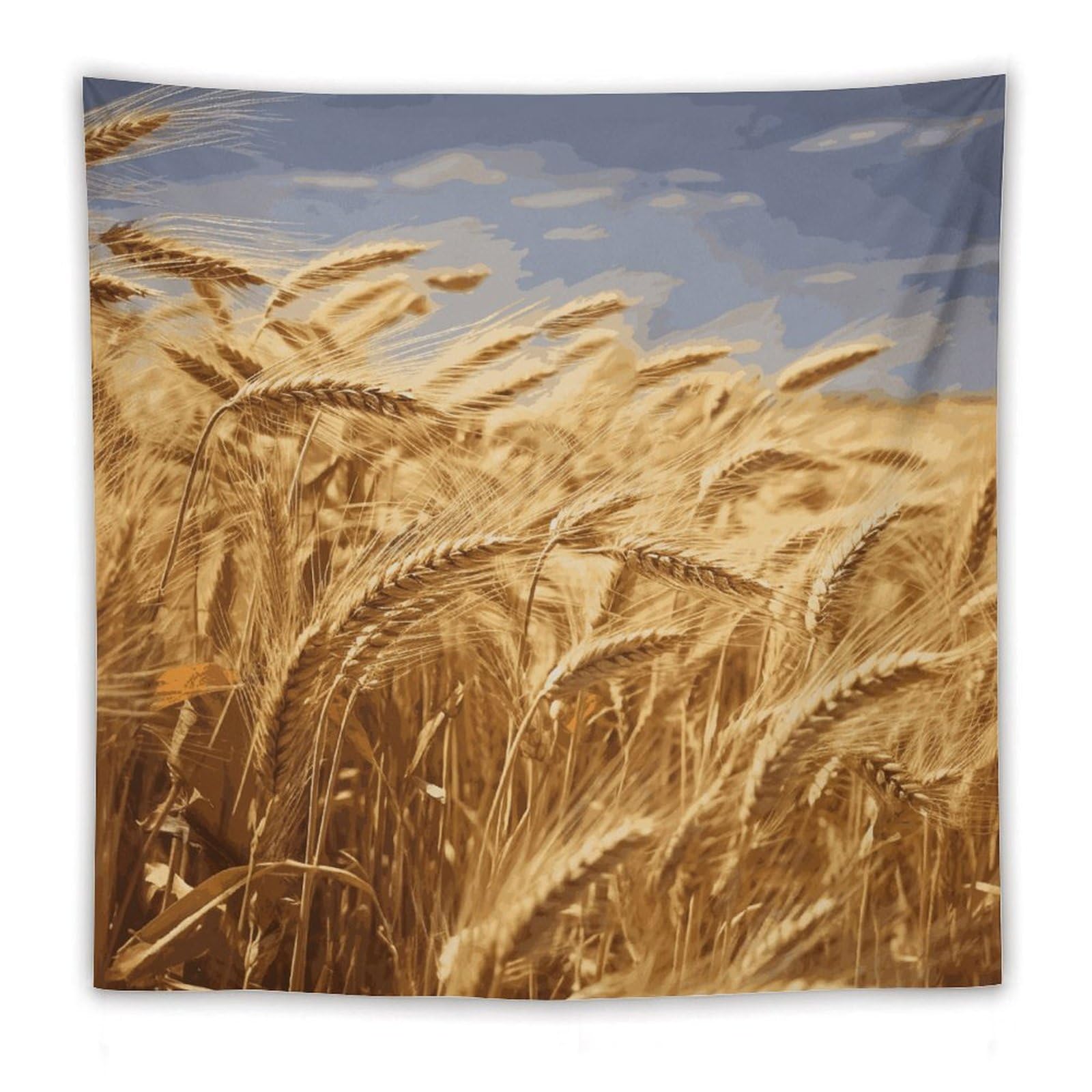 LDGSUPH Wheat Harvest Tapestry Wall Hanging Decor Anti-fading Aesthetic Wall Tapestries Fashion Wall Blanket Decor Modern Wall Art Tapestry for Bedroom Home Decor 60"x60"