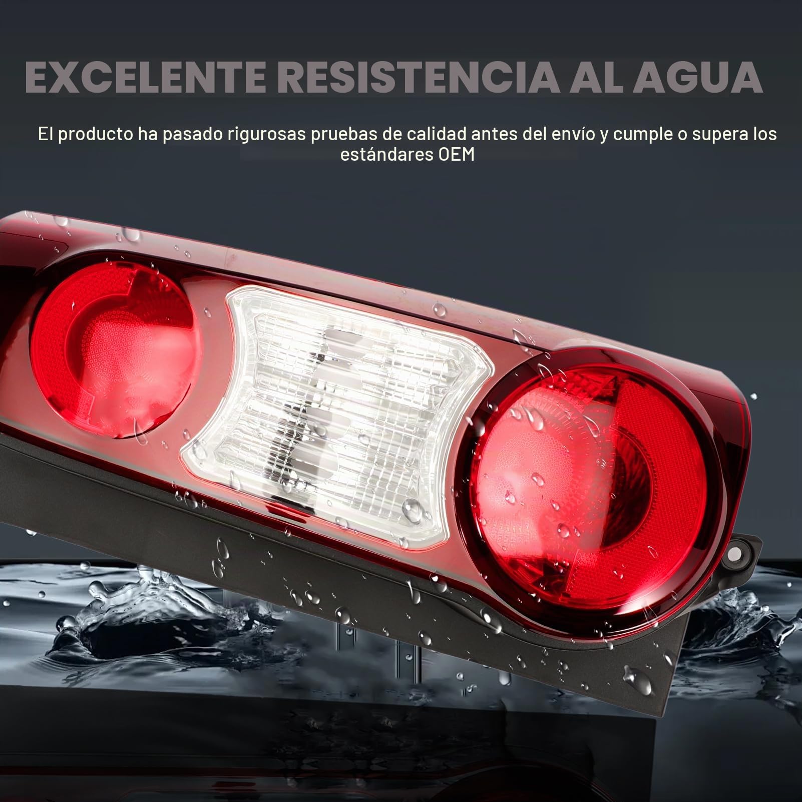 Piloto Trasero Derecha para Partner Citroën Berlingo Mk2 Van 2012-2019 | Faro Trasero con luz de posición, luz de freno, intermitente y luz de marcha atrás 9677205480 Lado Pasajero Luz trasera