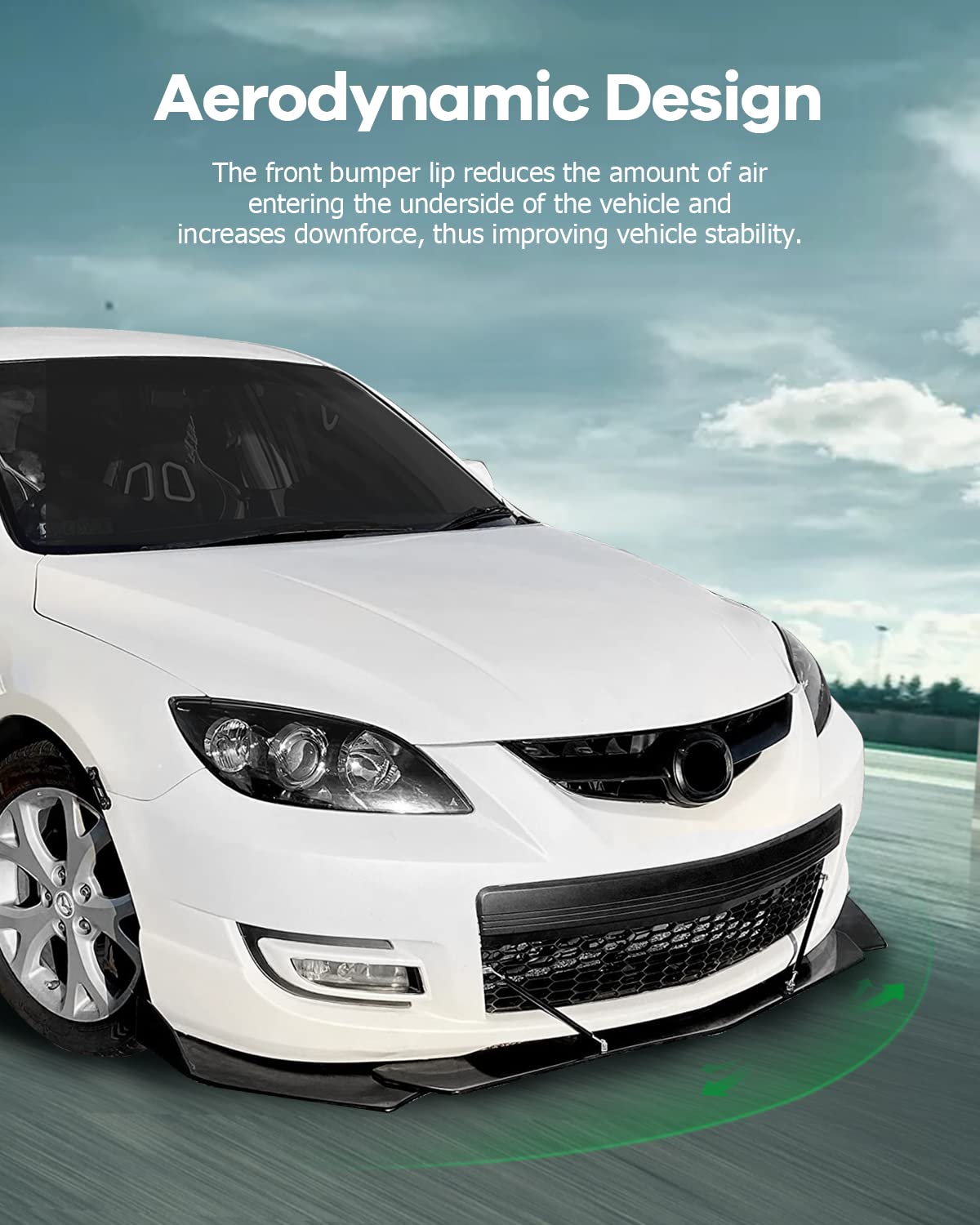 Amazon | SCITOO フロントリップスポイラー 2015-2018