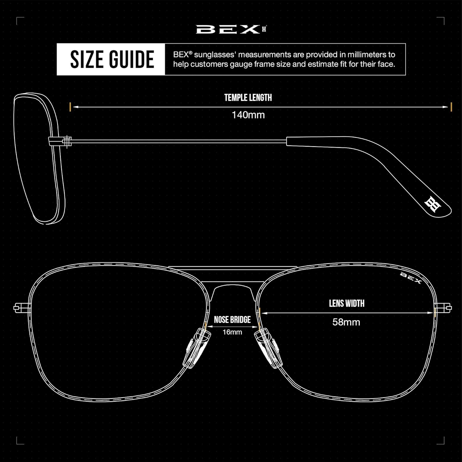 BEX Ranger Polarized Sunglasses Men Women - UV Protection Fashion Eyewear - Image 8