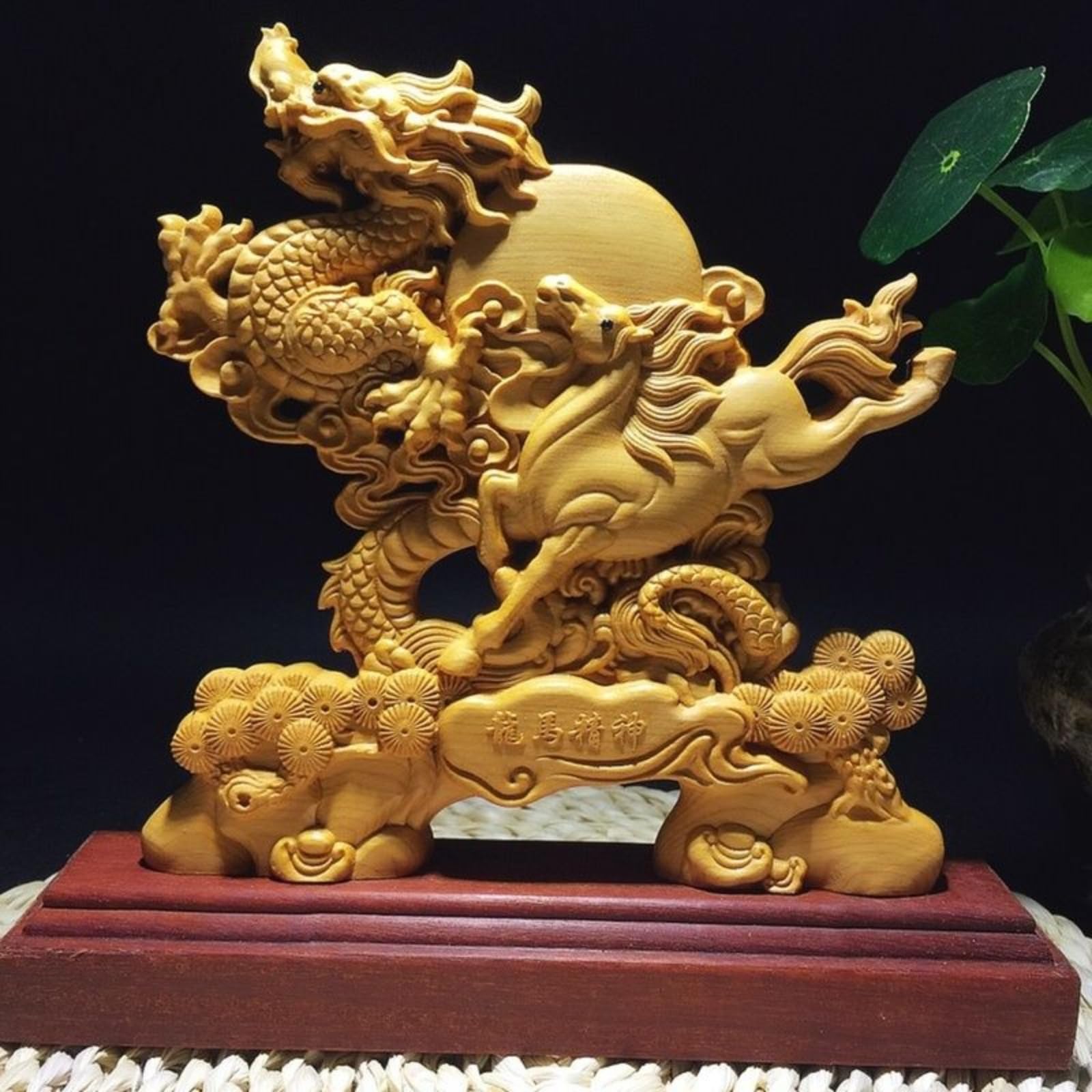 Décoration chinoise pour maison et bureau avec cet ornement Feng Shui en bois