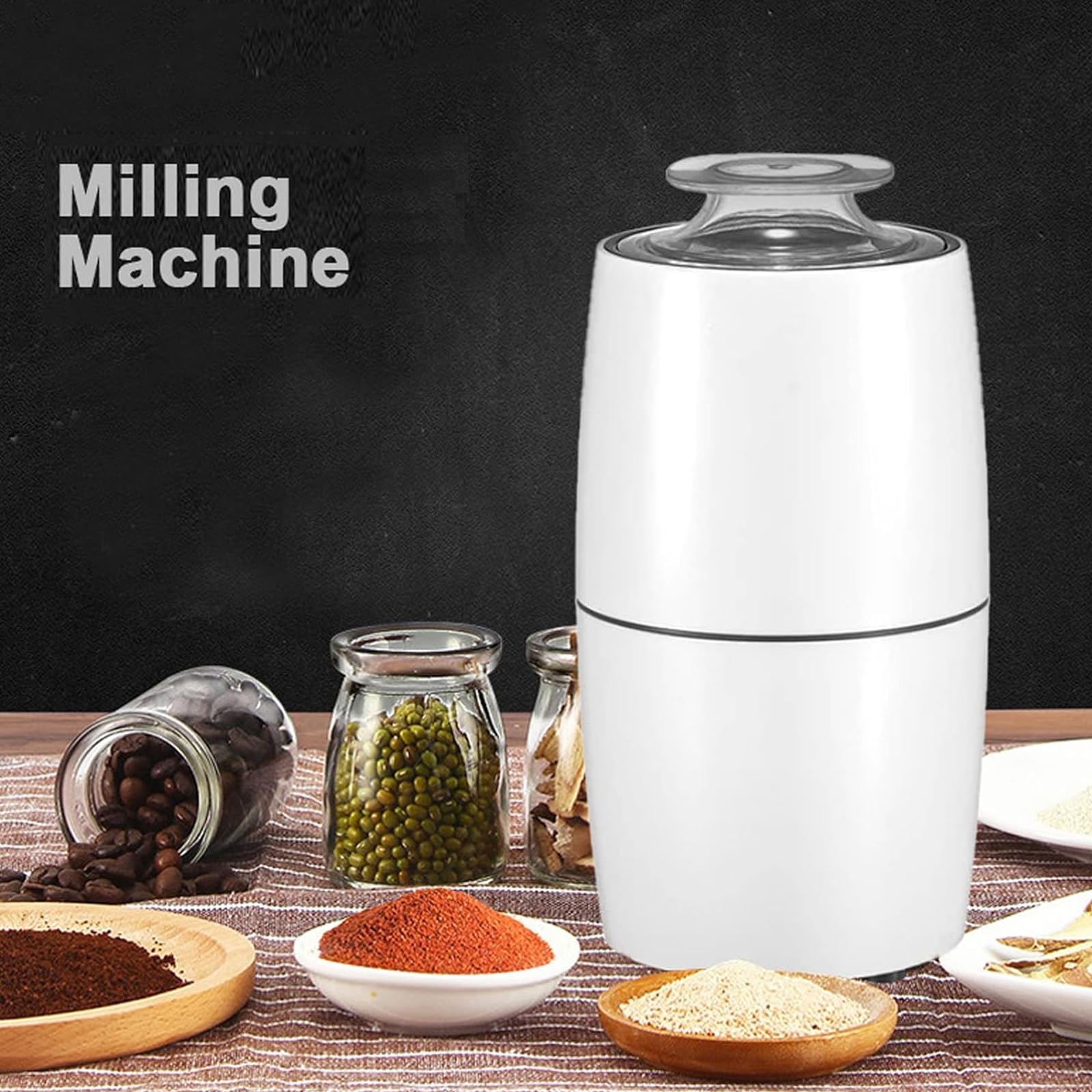 Molinillo De Café Eléctrico, Hoja De Acero Inoxidable, Potente Motor, Tapa Transparente, Fondo Antideslizante, Capacidad De 50 G, Portátil Y Compacto Para Granos De Café, Especias, Nueces, Semillas,