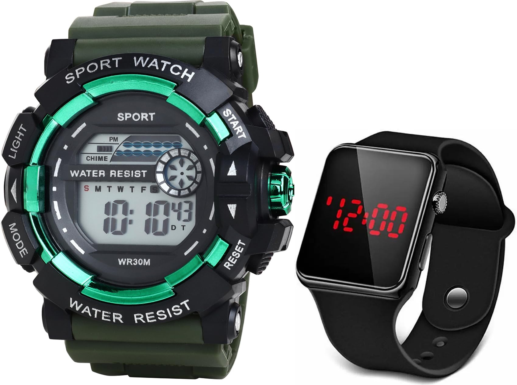 GenericNew Sport Stylish Digital Black Dial Multi Function Chrono Slim Look