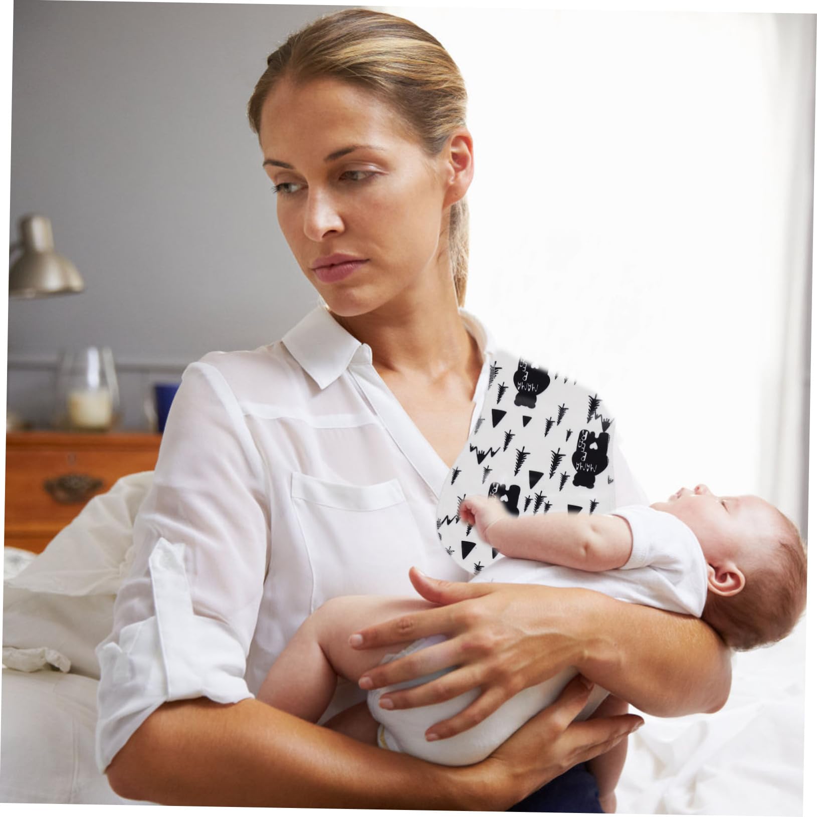 Hohopeti 15pièces Bavoirs Coton Pour Serviettes De Burp Douces Et Absorbantes Bavoirs Réversibles Imprimés Pour Nourrissons La Salive Écoulements Alimentaires