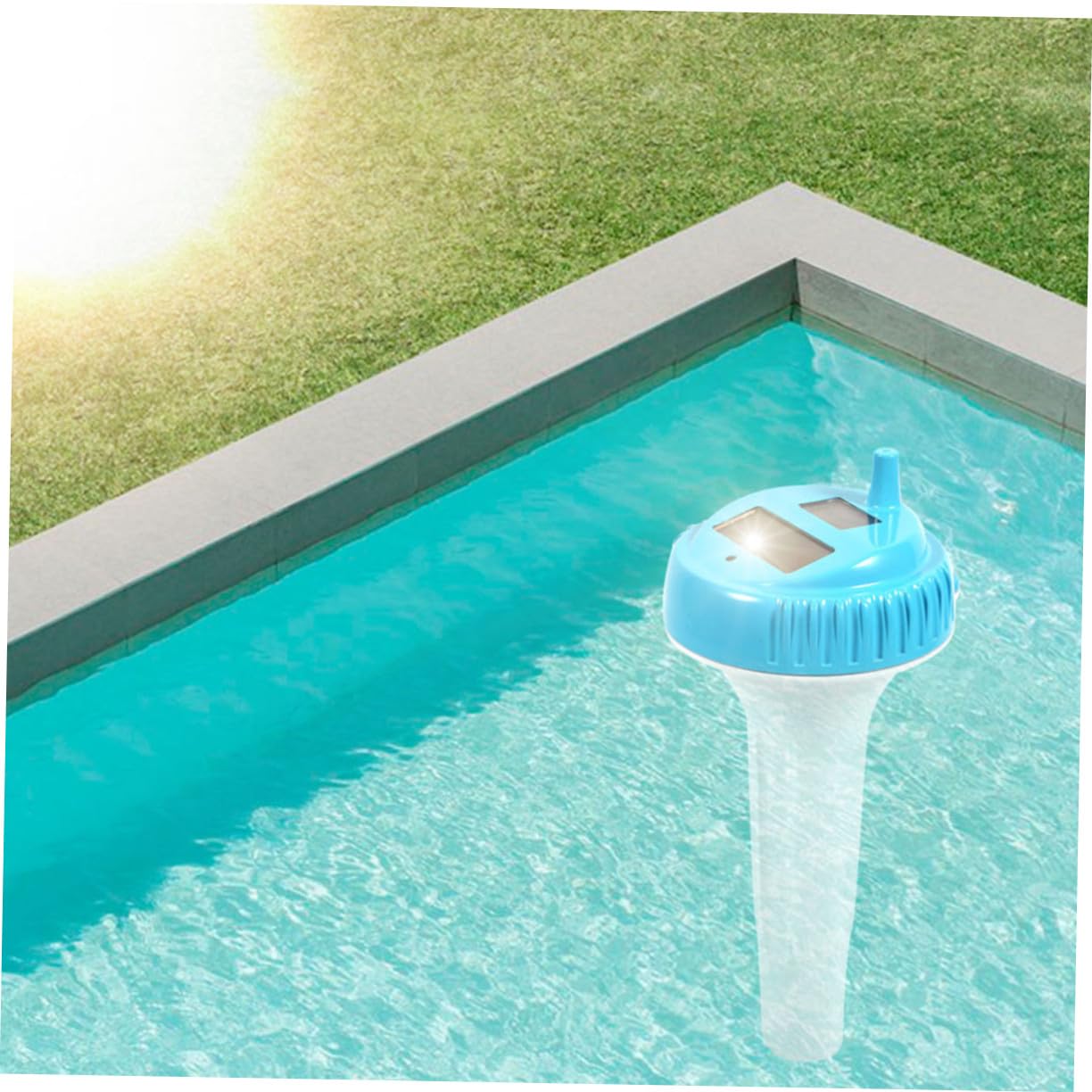 ORFOFE Termómetro Inalámbrico Flotante para Piscinas Resistente al Agua con Pantalla Fácil de Leer Sensor de Temperatura para Interior y Exterior Instalación Sencilla sin Cables