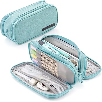 ANGOOBABY 大容量 ペンケース 筆箱 男の子 女の子 中学生 高校生 大学生 社会人用 (若竹)