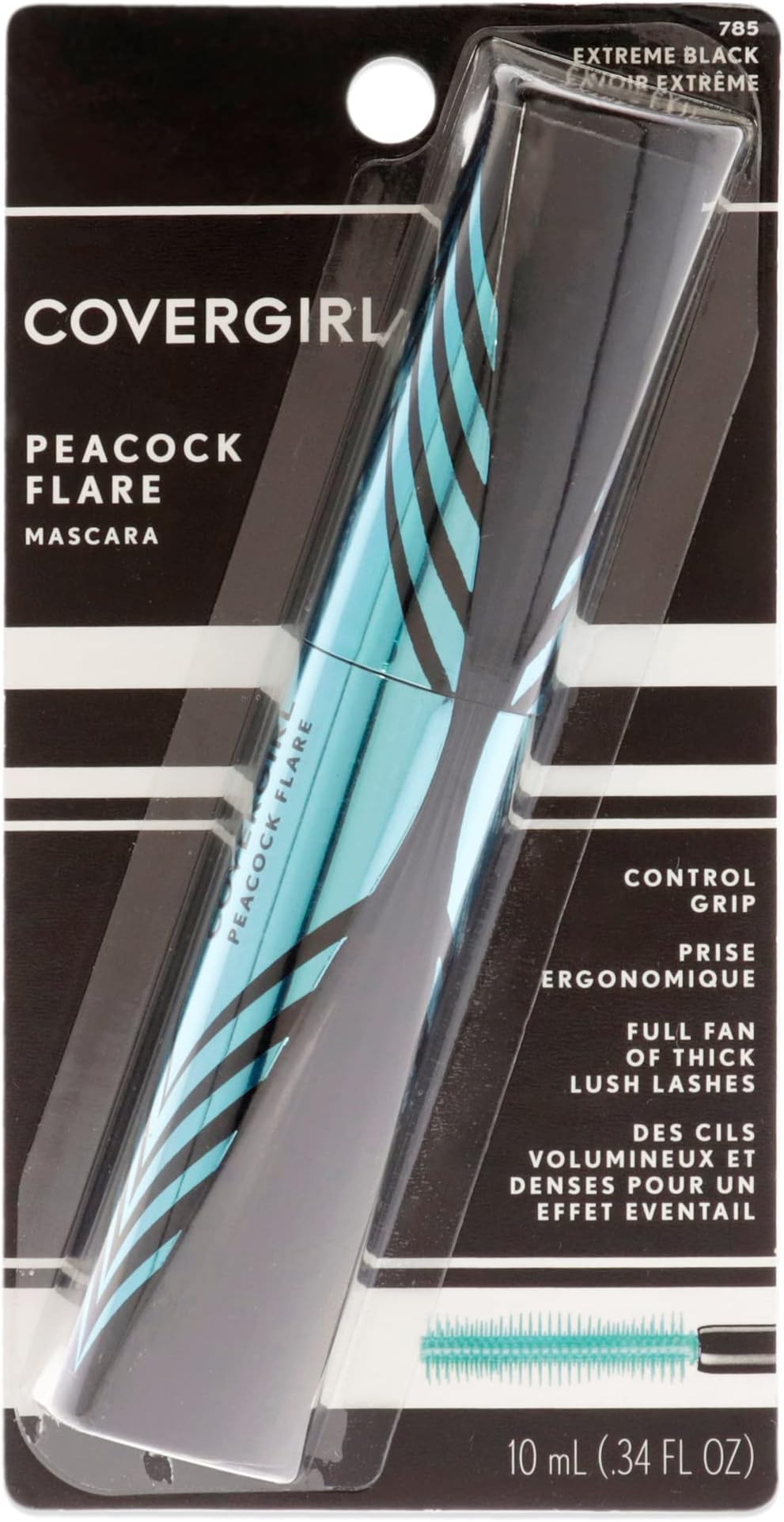 Peacock Flare Mascara, Extreme Black, 0.3 Ounce (packaging may vary)