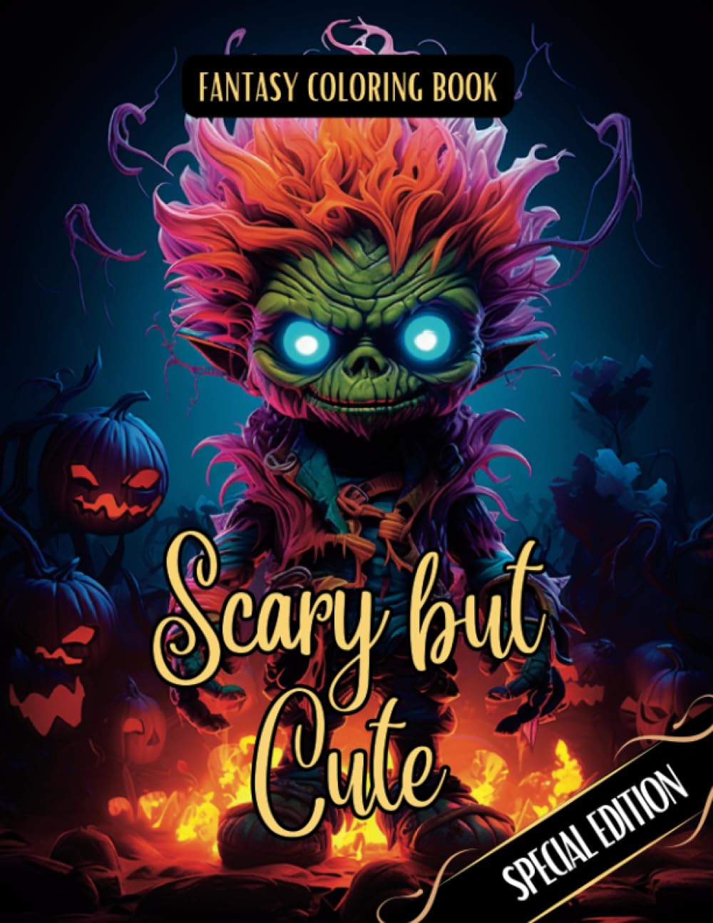 Fantasy Coloring Book Scary but Cute Special Edition: Halloween Coloring Pages of Sweet and Creepy Monsters | For Adults and Teens (The Enchanting World of Halloween Coloring Books)