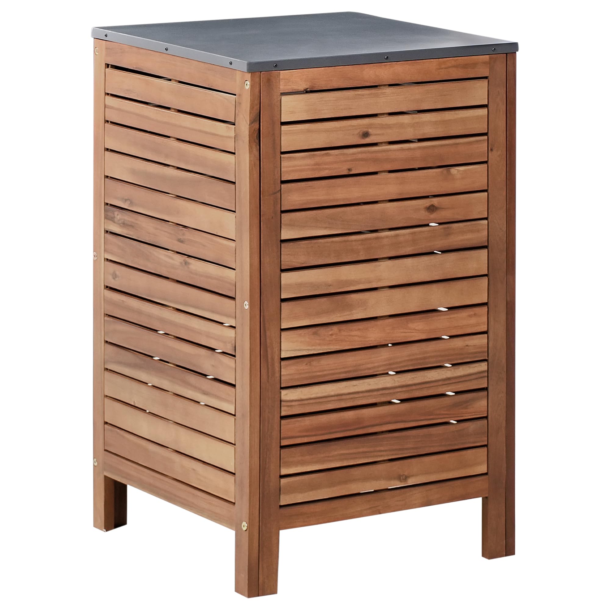 Outdoor-Küchenschrank Akazienholz braun schmal 50x50x83 cm 1 Tür Brucoli