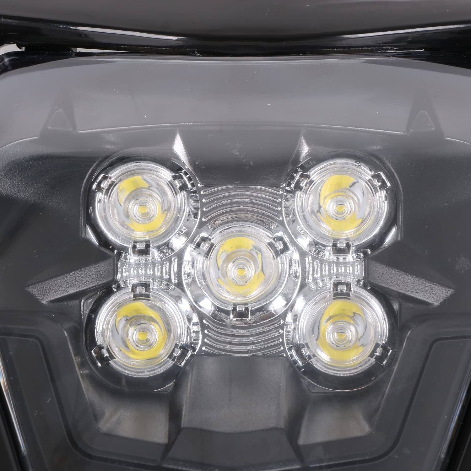 JFG RACING Faros Delanteros Universales Motocross,Faros Careta Delanteros para la mayoría de Motos SX SXF EXC EXCF Motocross Enduro Supermoto-Negro