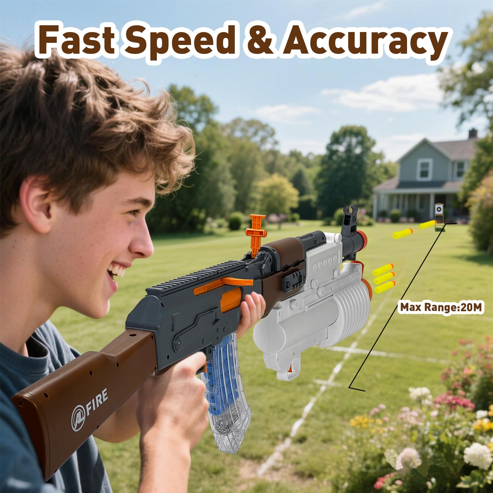 Spielzeug Pistole, Granate, Elektrische, Spielzeug Waffen, AK Toy Gun | Granate und 2 Modi Elektrischer/Manueller, Blaster Pistolen Blaster Gun AK Electric Toy Guns, Spielzeug für Erwachsene Kinder