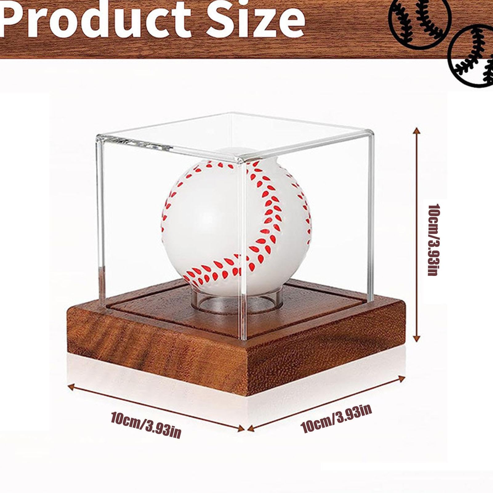 M/E Vetrina acrilica da baseball, supporto da baseball protetto dai raggi UV, scatola trasparente quadrata per Memorabilia Display Storage Sports Official Baseball Autograph Display