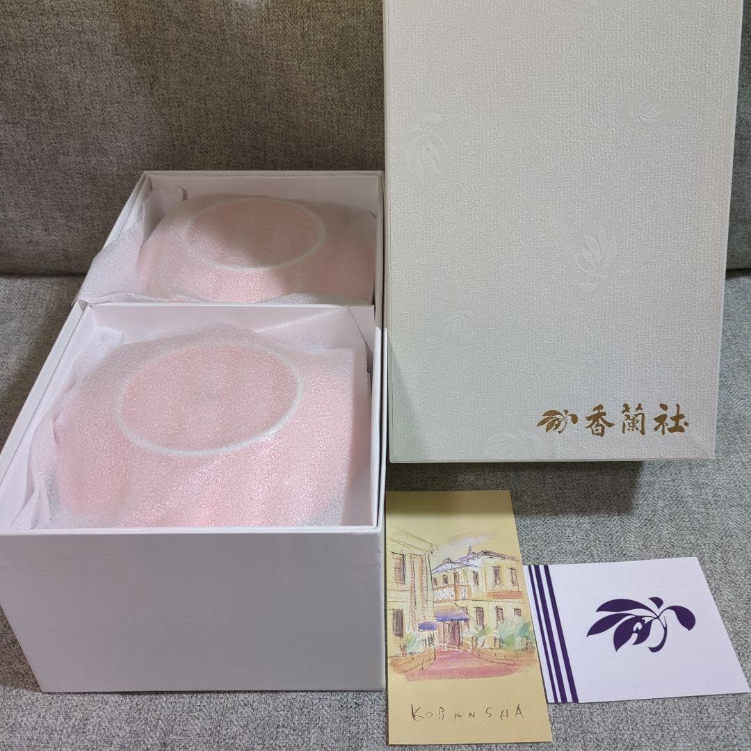 Amazon.co.jp: 香蘭社 カトレア ペア碗皿 廃盤 ピンク 花