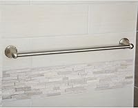 Vista 3 de Yaxa Basics Barra Moderna Recta para Toallas de Baño, 24 pulgadas, Níquel Satinado