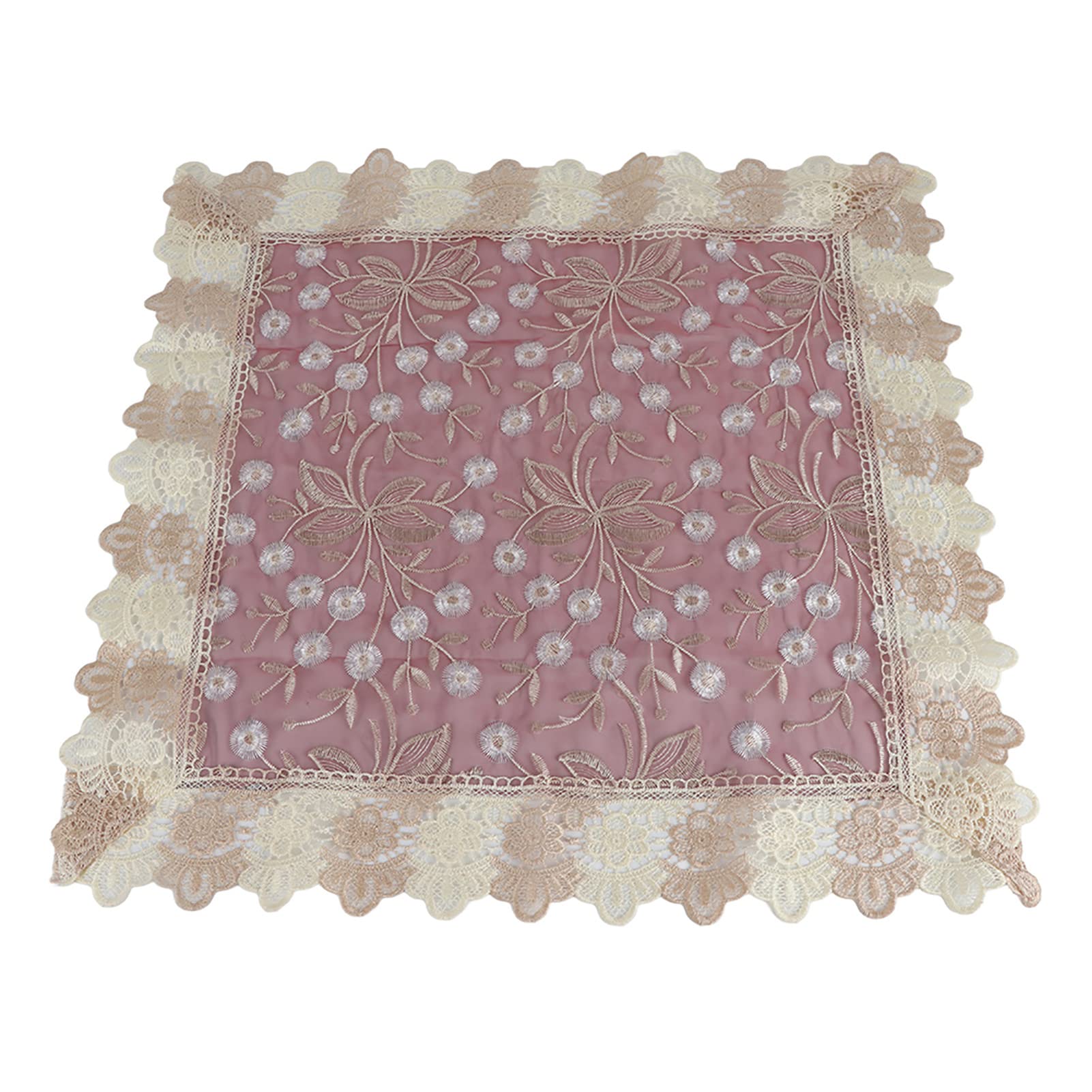 Nappe de table en polyester anti-tache avec dentelle pour repas sans stress