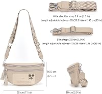 LANXINGLUO női crossbody táska kreditkártyatartóval, khaki színű válltáska 3