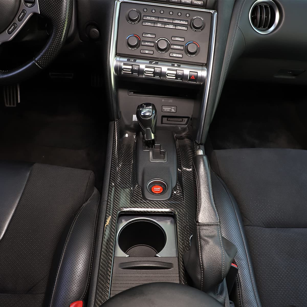 Amazon | 日産GT-R R35 2008-2016適用 カーギアシフトパネルカバー中央 