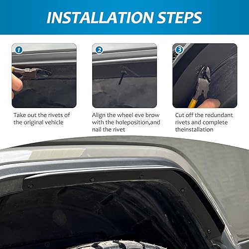 Vista 27 de Z8 Guardabarros delanteros y traseros compatibles con Jeep Wrangler JL y JLU Unlimited Rubicon 2018-2024, juego de 4 revestimientos de guardabarros