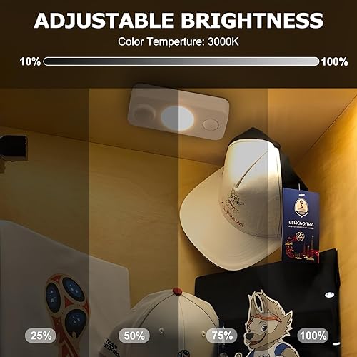 Miniatura 5 de Luces LED con sensor de movimiento, luces recargables para gabinete, luz nocturna LED inalámbrica para armario, cajón, estante, debajo del gabinete,