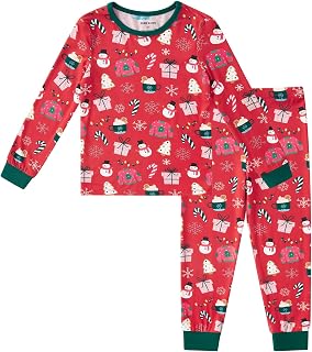 pureborn Baby Viscose from Bamboo Pajamas Set Toddler Girl Sleepwear 12M-8Y
