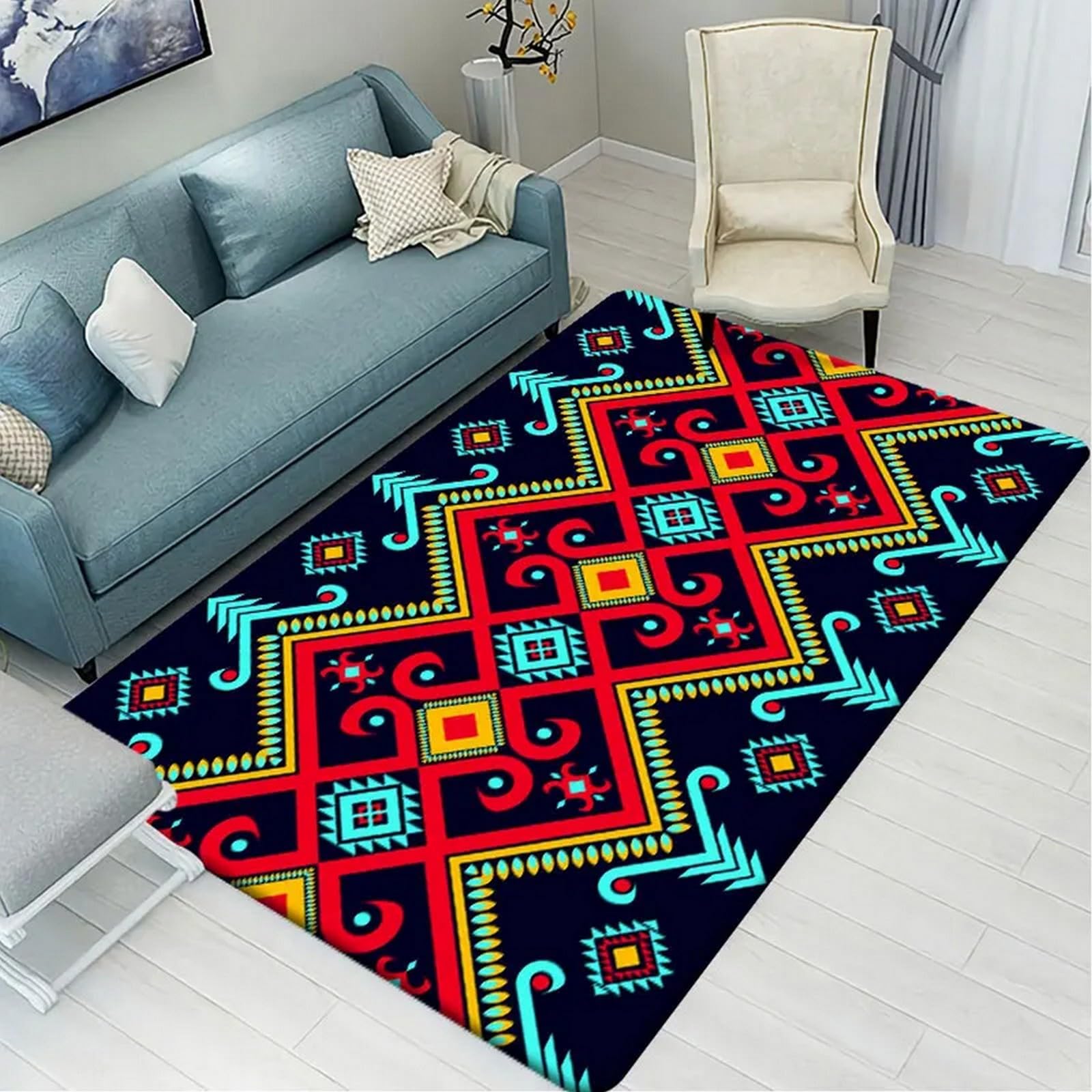 Tappeti 3D Motivo Geometrico Retrògaming Tappeti Per Bambini Adolescenti Tappeti Camera Da Letto Soggiorno Tappeti Salotto Bagno Cucina Moderni Lavabile Antiscivolo Gamer Room Decor 180 X 28-8I0A5N2B