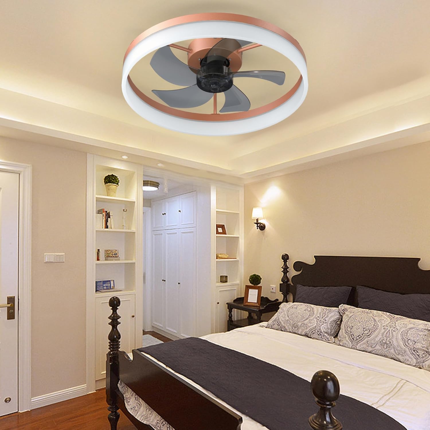 Modern Dimmable LED Ceiling Fan with Remote Control for Efficient Airflow and Adjustable Lighting