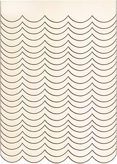 24 Pack Unfinished Scalloped Wood Trim, Unfinished Wooden Scalloped Moulding Trim, Scalloped Edge Decorative Wood Molding Trim for Home Wall Cabinet Shelf Window Door (15.75" x 3.54") (24 Pack)