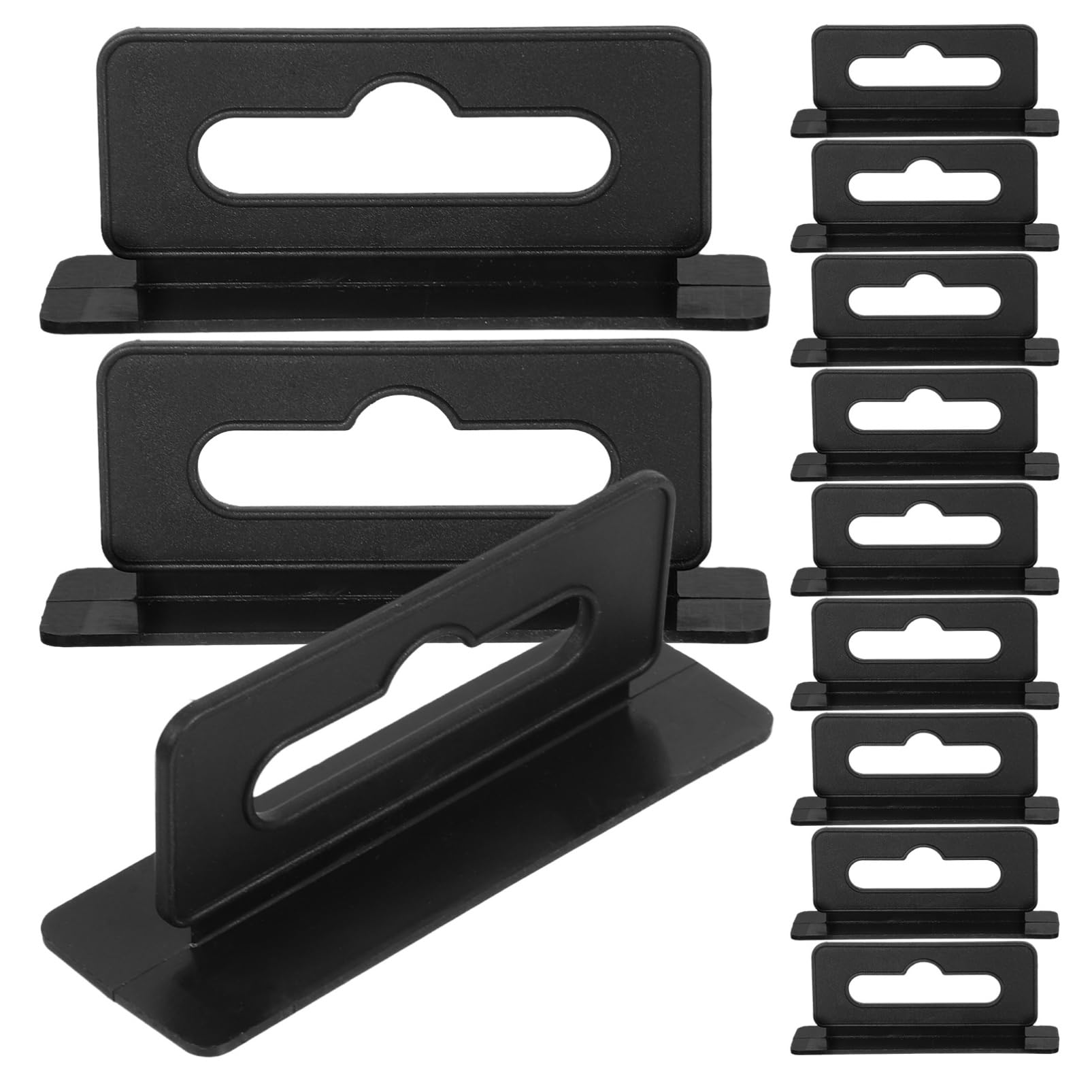 TIDTALEO 100Pcs Aircraft Hole Display Hooks Plastic Pegboard Hanging Display Hooks for Retail Supermarkets Merchandise Tagging Versatile Slot Hanger for Organized