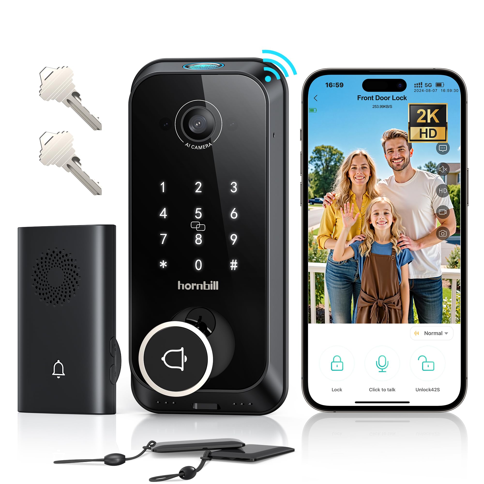Hornbill 10-in-1 Video Smart Lock