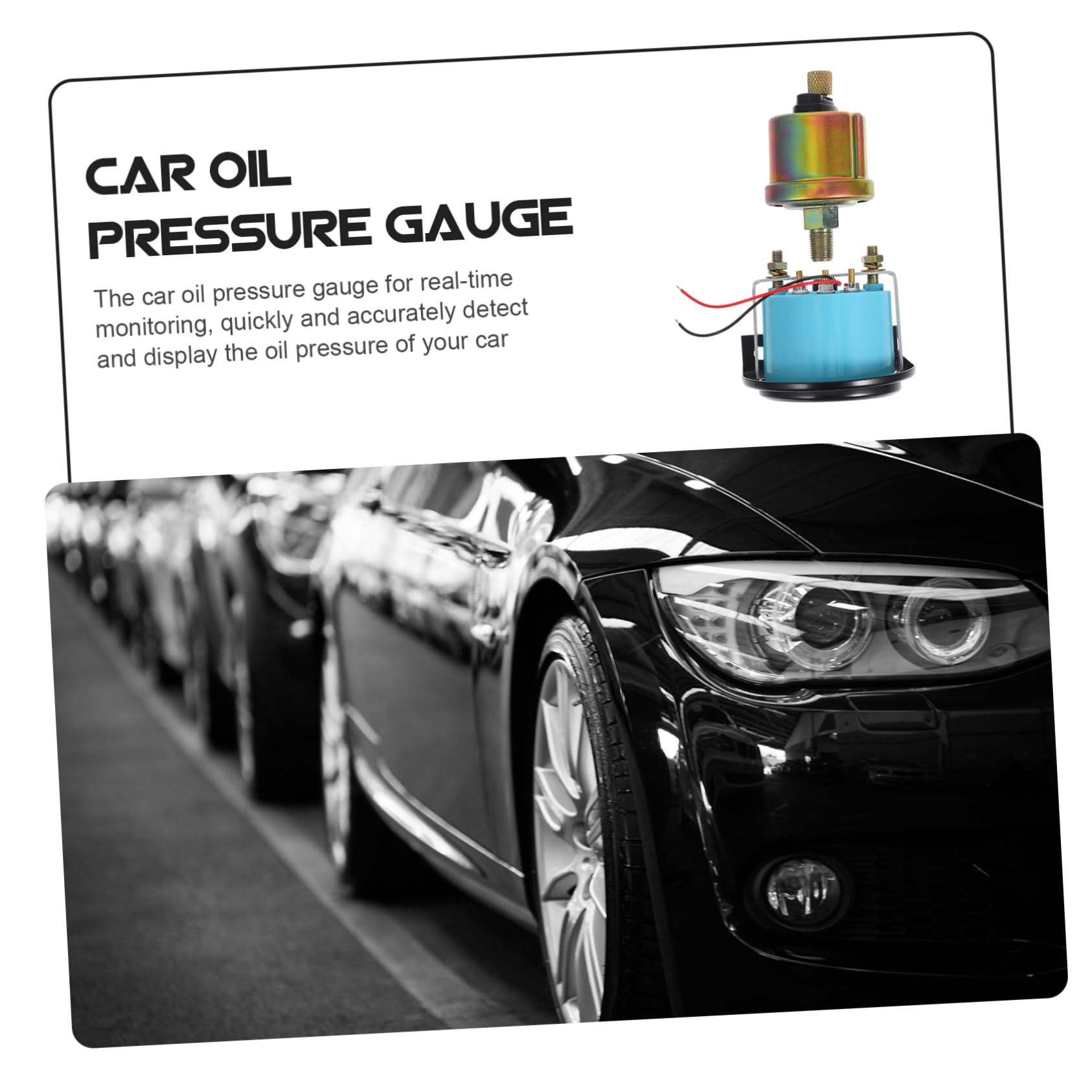 Gatuida 4pièces Jauge De Pression Huile Manomètre Mécanique Pour Automobile Mesure Précise Pression Huile