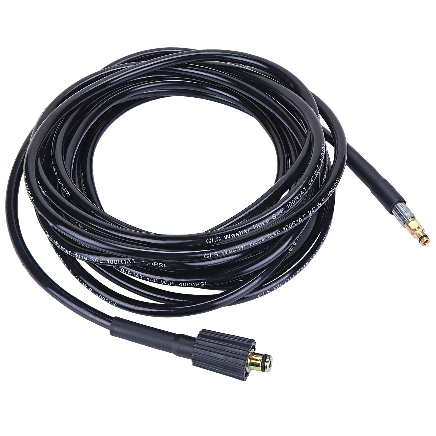 WiMas 8M Universal High Pressure Hose Tube Cleaning Kit, High Pressure Hose Attachment, Cleaning Hose, Water Pipe M22 and Click Type Plug Connection for Karcher K2 - K7